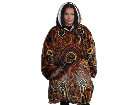 Connection to Country Oversize Hooded Blanket