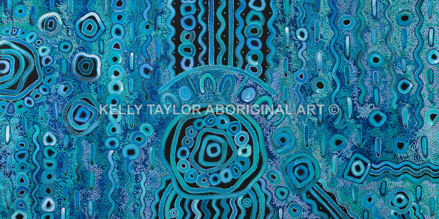 Blue Rain – Canvas Print by Kelly Taylor