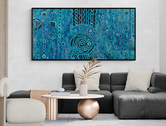 Blue Rain – Canvas Print by Kelly Taylor