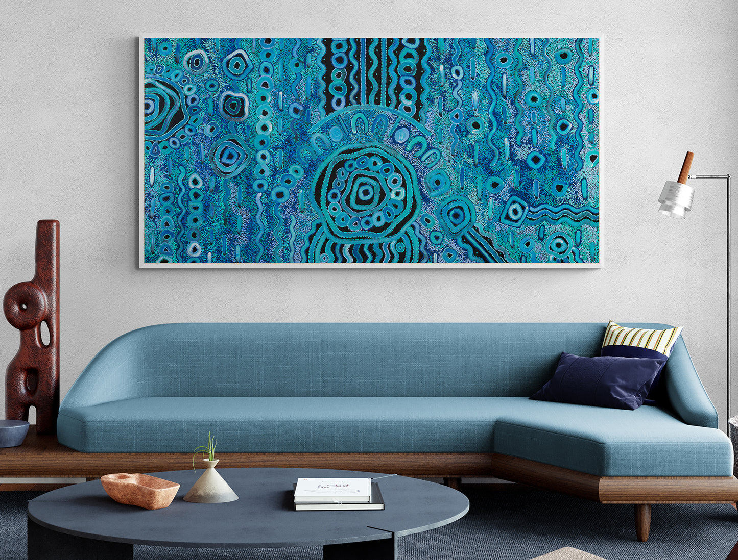 Blue Rain – Canvas Print by Kelly Taylor