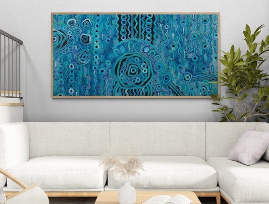 Blue Rain – Canvas Print by Kelly Taylor