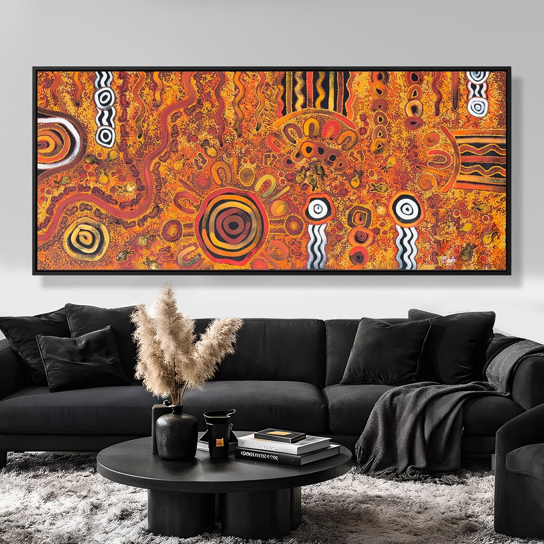 Original Aboriginal painting and limited edition Aboriginal art print displayed for collectors