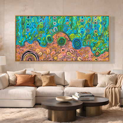 Out on Country – Original Aboriginal Painting by Kelly Taylor