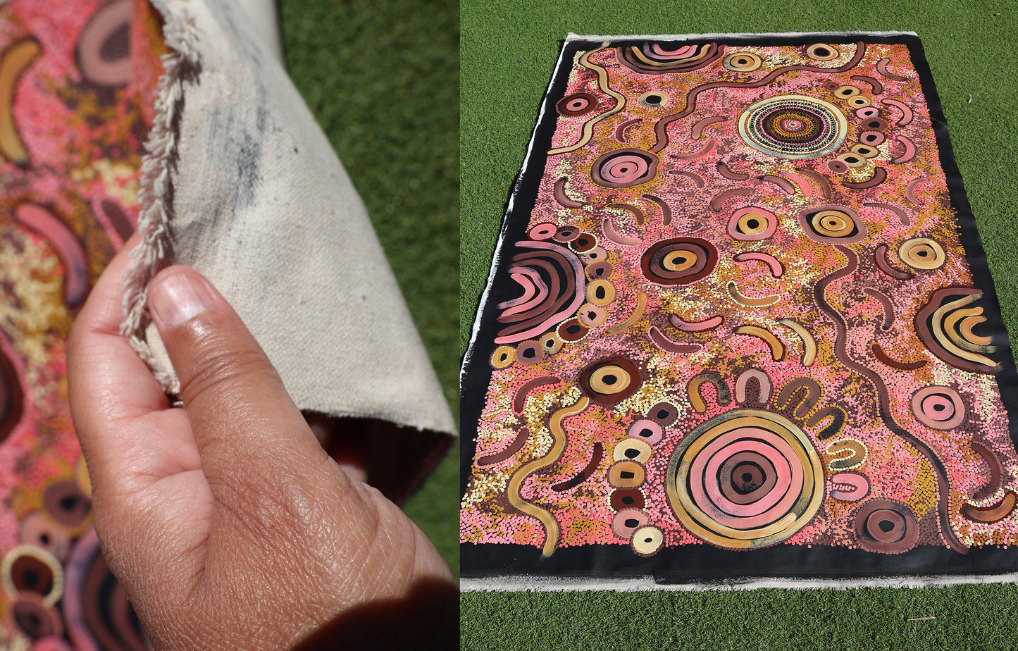 Camping Under the Moonlight – Original Aboriginal Painting by Kelly Taylor | KTAFA