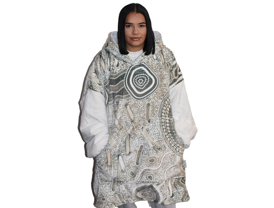 Camping under the Moonlight Oversize Hooded Blanket