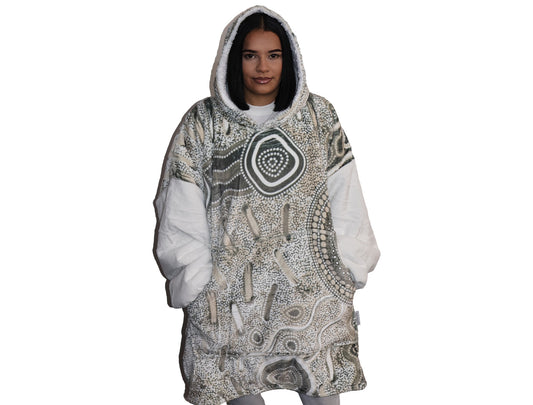 Camping under the Moonlight Oversize Hooded Blanket